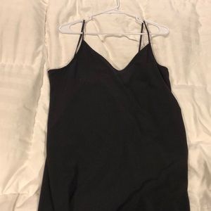 Uniqlo long black slip dress